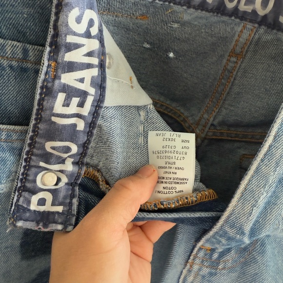 Blue Distressed Men's Jeans - Picture 5 of 5